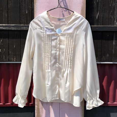 70'S TUCKDESIGN SATIN SHIRT [HP-0849]