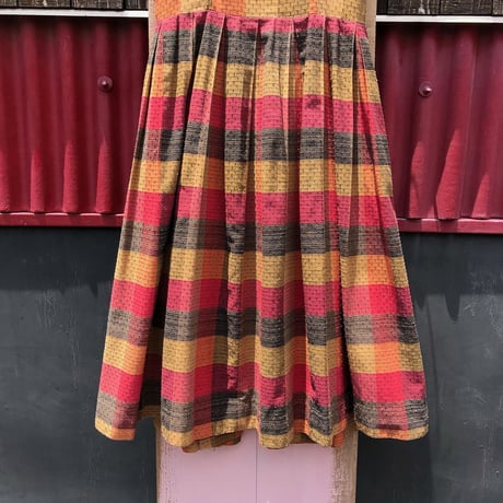 40-50’S CHECK COTTON DRESS [S-3100]