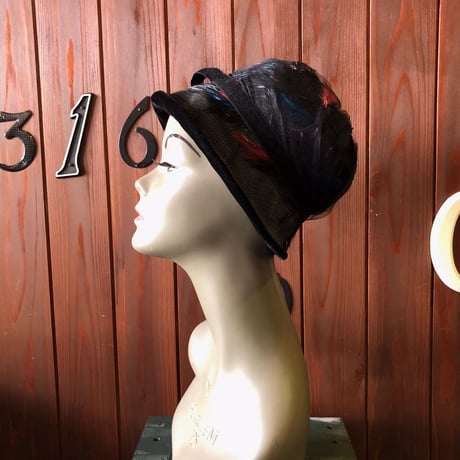 60'S FEATHER DESIGN HAT[S-3005]
