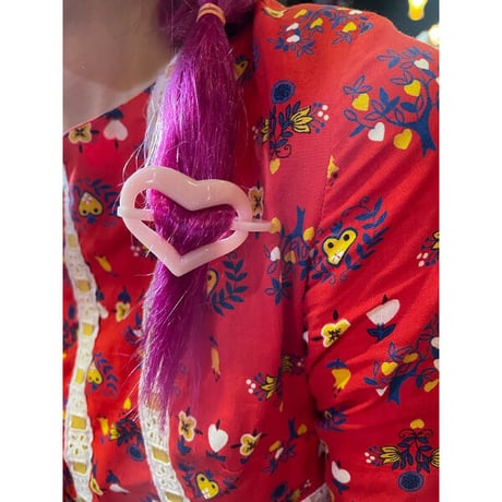 HEART HAIR CLIP SET(Yellow) [S-6068]