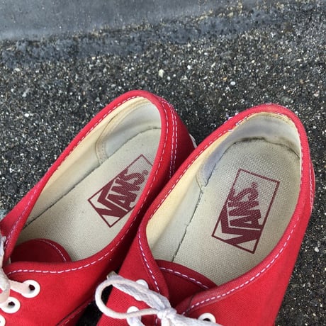 "VANS" RED CANVAS SNEAKERS 24.5~25.0cm [S-0769]