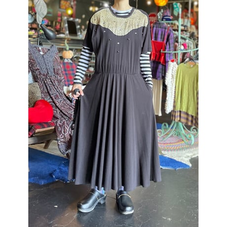 80’S LEOPARD PATCH DRESS [S-3582]