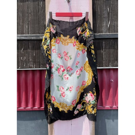 60-70’S FLOWER SCARF [S-6549]