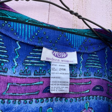 ETHNIC RAYON VEST [S-7453]