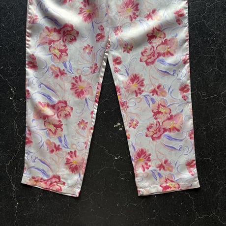 FLOWER SATIN PANTS [S-2775]
