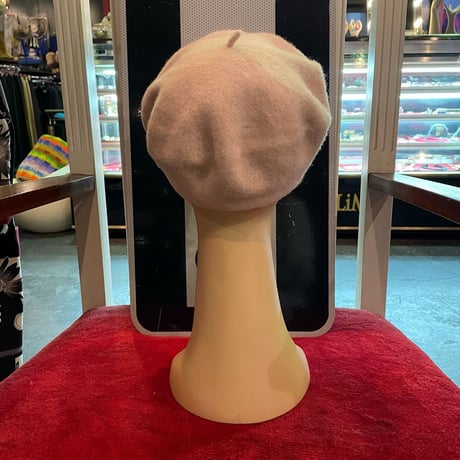 SMOKE PINK WOOL BERET [S-8143]