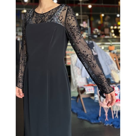 BEADS EMBREIDERY DRESS [S-2366]