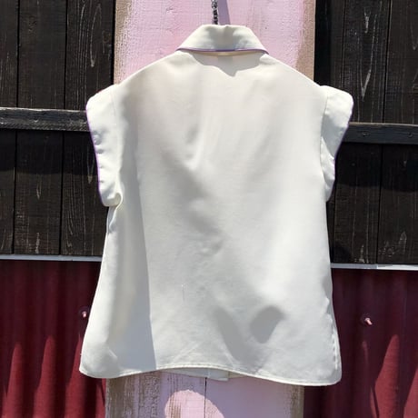 70’S PIPING DESIGN BLOUSE [S-0288]