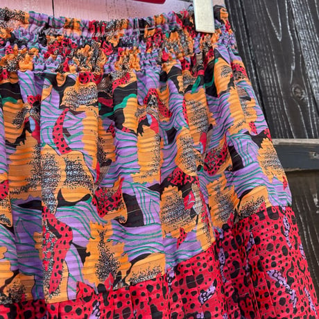 80’S POP PATTERN SEE-THROUGH SKIRT [S-1300]