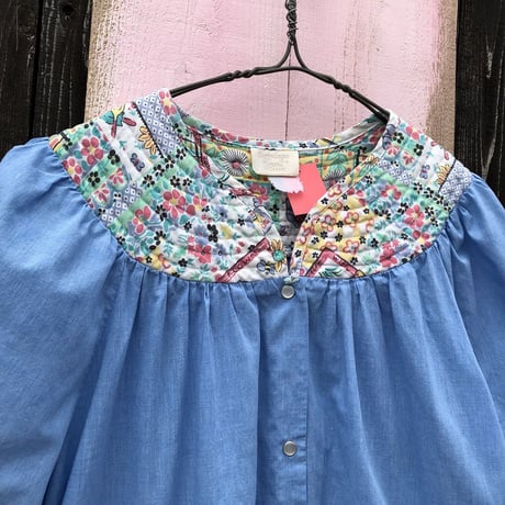 70’S EMBROIDERY POCKET DRESS [S-1020]