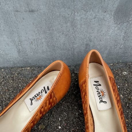 MESH LEATHER PUMPS 24.0㎝ [S-5037]