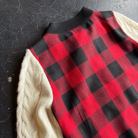 CHECK×KNIT JACKET [S-2286]