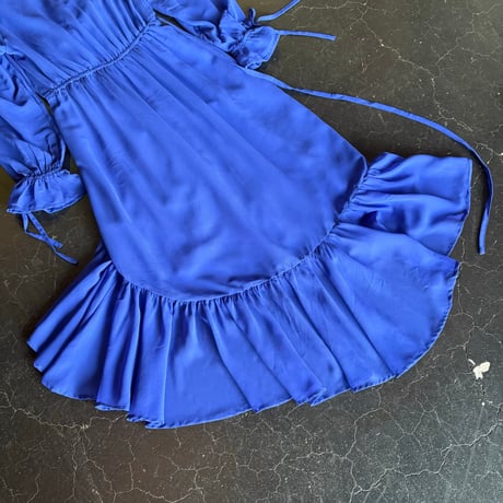 FRILL SHEER ASYMMETRY DRESS [S-3833]