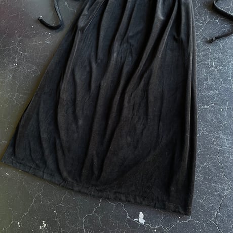 CHECK VELOUR LONG DRESS [S-1667]