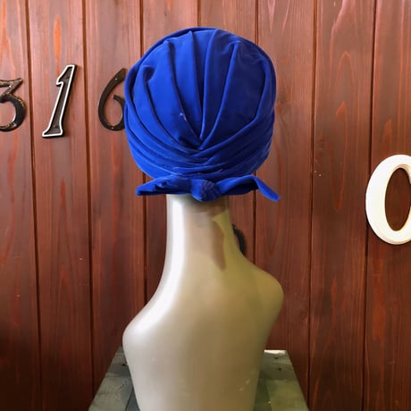 60’S VELOUR TURBAN HAT [S-3062]