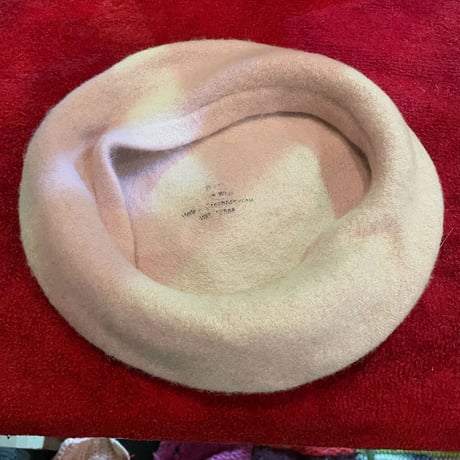 SMOKE PINK WOOL BERET [S-8143]