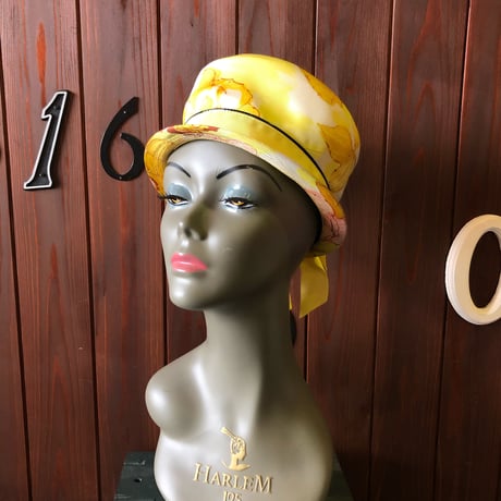 60’S FLOWER DESIGN HAT [HP-0396]