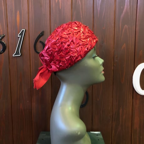 80'S RIBBON DESIGN STRAW HAT [HP-1910]