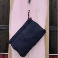 50'S NAVY CROCHET CLUTCH BAG [HP-0047]
