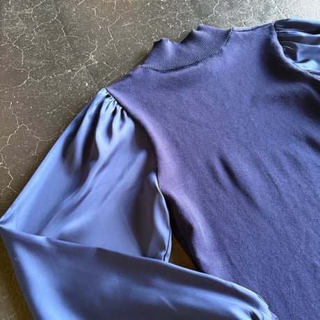 SATIN SLEEVE KNIT [S-1529]