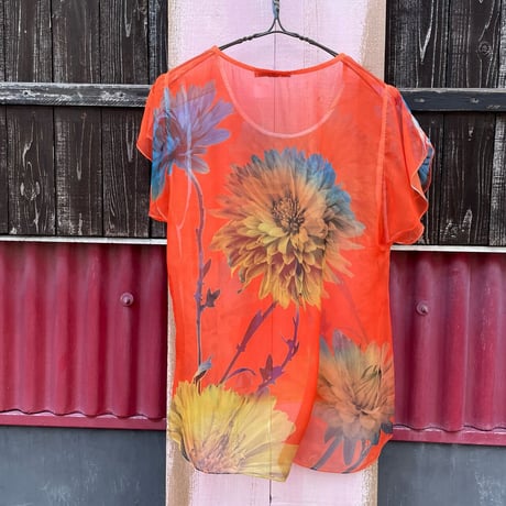 FLOWER SEE-THROUGH TOPS [S-2816]