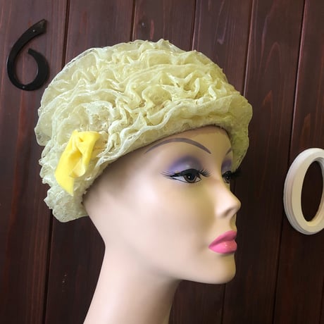 60’S FRILL DRESS HAT [S-3352]