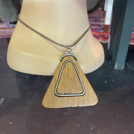 WOOD MOTIF NECKLACE [S-4252]