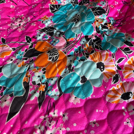 60-70’S FLOWER QUILT SKIRT LONG DRESS [S-1810]