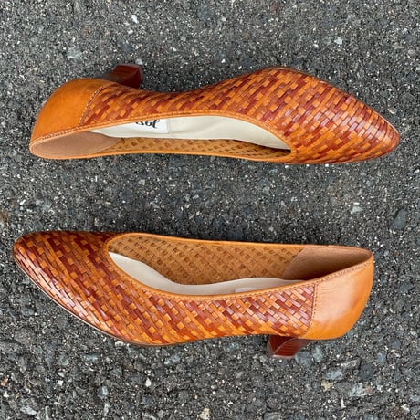 MESH LEATHER PUMPS 24.0㎝ [S-5037]