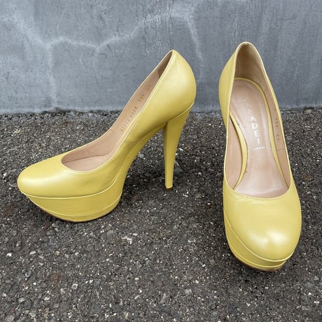 LEATHER PUMPS 25.5cm [S-2559]