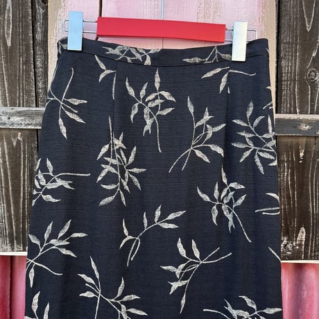 LEAF PRINT LONG SKIRT [S-2033]