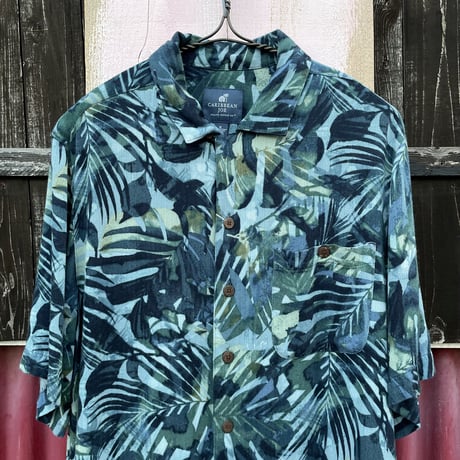 LEAF PATTERN RAYON SHIRT [S-3114]