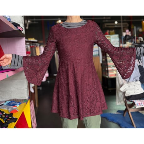 FLARE SLEEVE LACETOPS [S-1072]