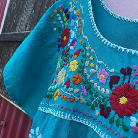 MEXICAN EMBROIDERY DRESS [S-6754]