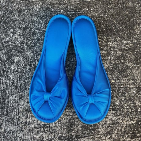 60’S RIBBON DESIGN ROOM SHOES 23.5-24.5cm [S-4404]