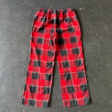 CHECK COTTON EASY PANTS [S-3973]