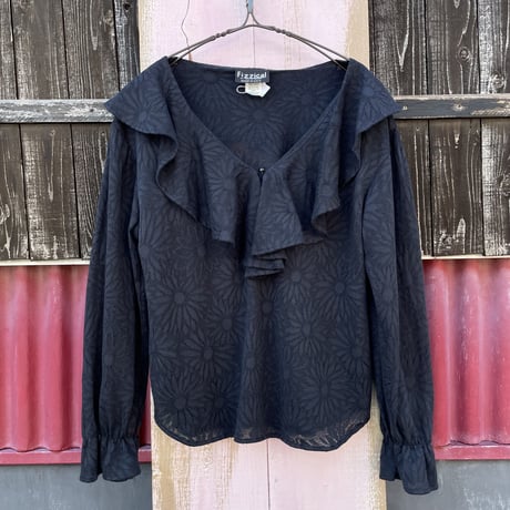 80’S FLOWER RUFFLE TOPS [S-4604]