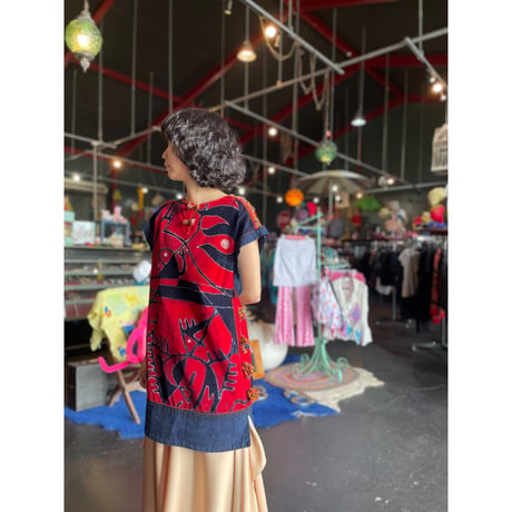 60’S DYED ETHNIC SHIRT [S-3867]