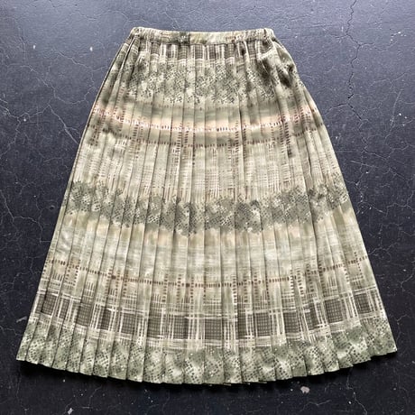 PATTERN PLEATS SKIRT [S-2668]