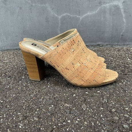 CORK DESIGN HEEL SANDAL 27.0cm [S-6418]
