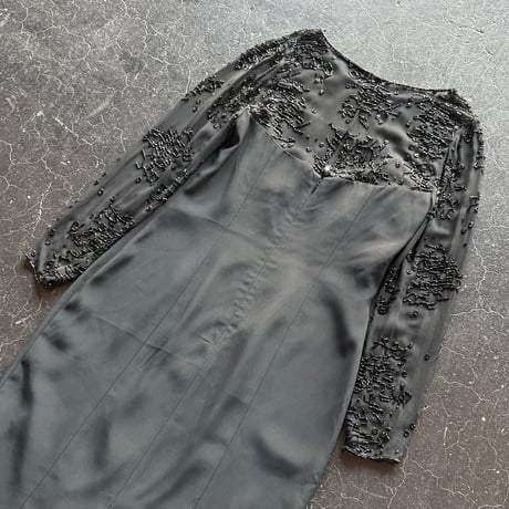 BEADS EMBREIDERY DRESS [S-2366]