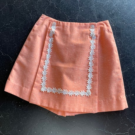 70'S FLOWER LACE SKIRT PANTS [S-3098]