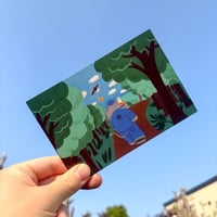 パオンの背中に乗って　(ポストカード)