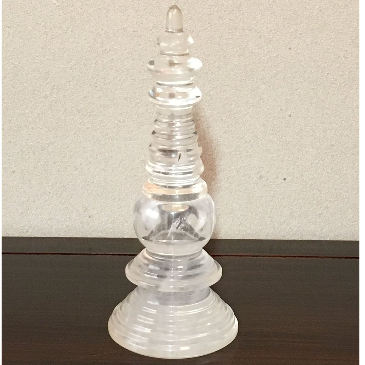中国古美術・古水晶彫り描金般若心経舍利塔・金剛舍利子塔・極細工・仏舎利塔・仏陀 中国古美術・古水晶彫り描金般若心経舍利塔・金剛舍利子塔・