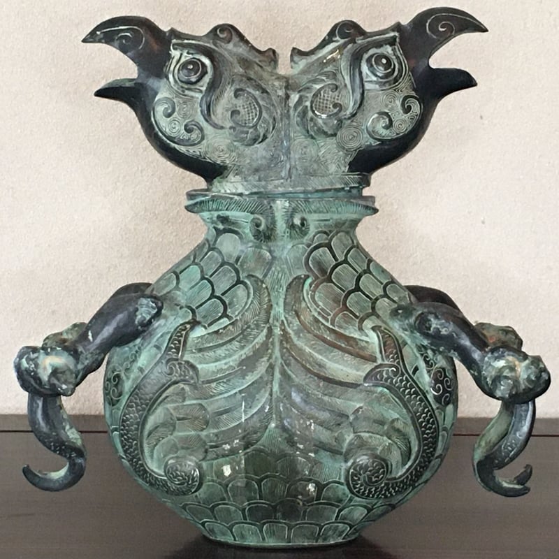 双頭鳳凰壺<出土品> | 古門堂 双頭鳳凰壺<出土品> | 古門堂