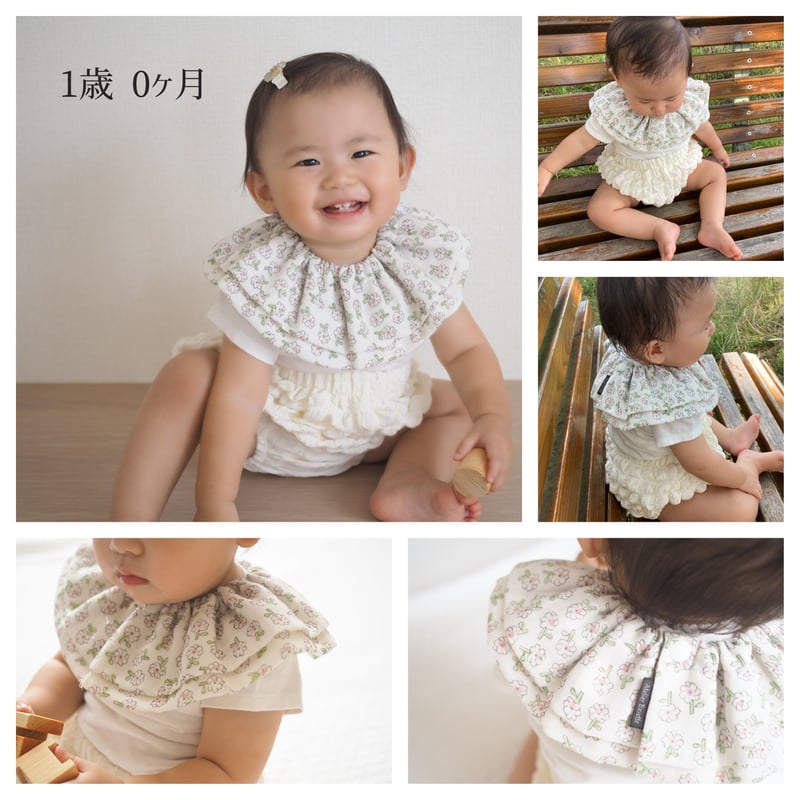 フリルスタイ詳細⸌◦̈⃝⸍ FRIL：コットンリネンとナチュラルフリルスタイ | DAKKO DOG GOODS