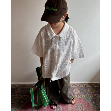 【26SSお取り寄せ / 90-150サイズ】 woodland relax shirt (ivory)