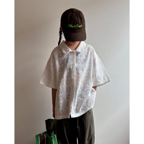 【26SSお取り寄せ / 90-150サイズ】 woodland relax shirt (ivory)