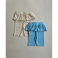 【26SSお取り寄せ / 80-130サイズ】 tiny dots frill mini pants (2color)