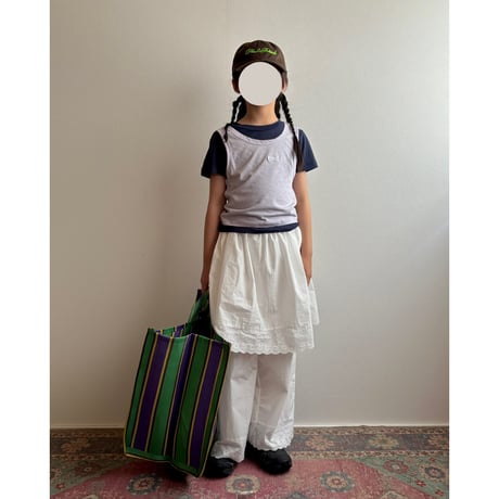 【26SSお取り寄せ / 90-160サイズ】 tank layered tops (white)